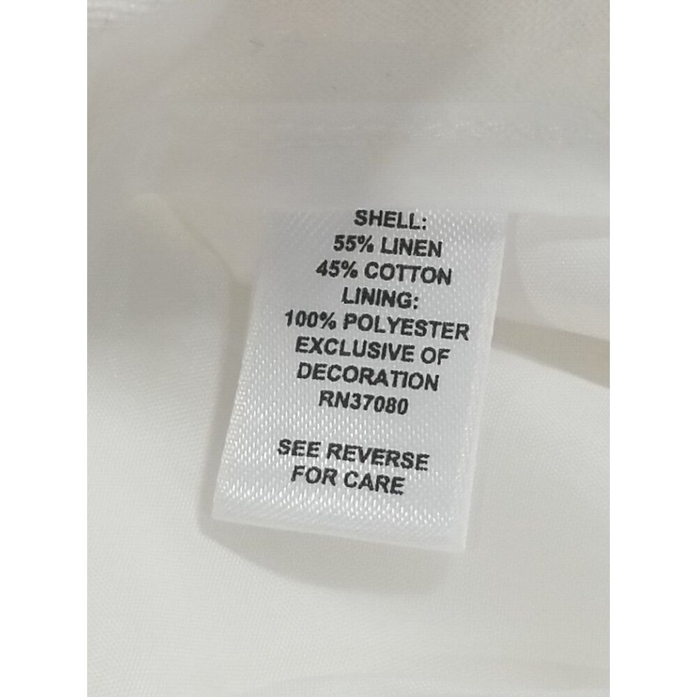 Cato Capri Pants Womens Plus 16W White Classic Linen Blend Cuffed - Picture 15 of 16